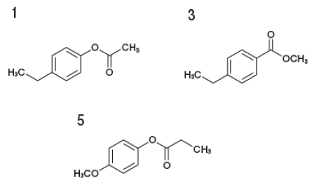 108回薬剤師国家試験問109 1H-NMRスペクトル この化合物の構造式として正しいのはどれか